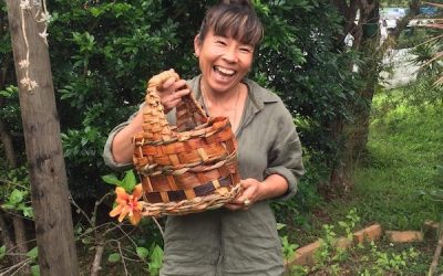 大地からの贈り物。自然素材でカゴづくり。